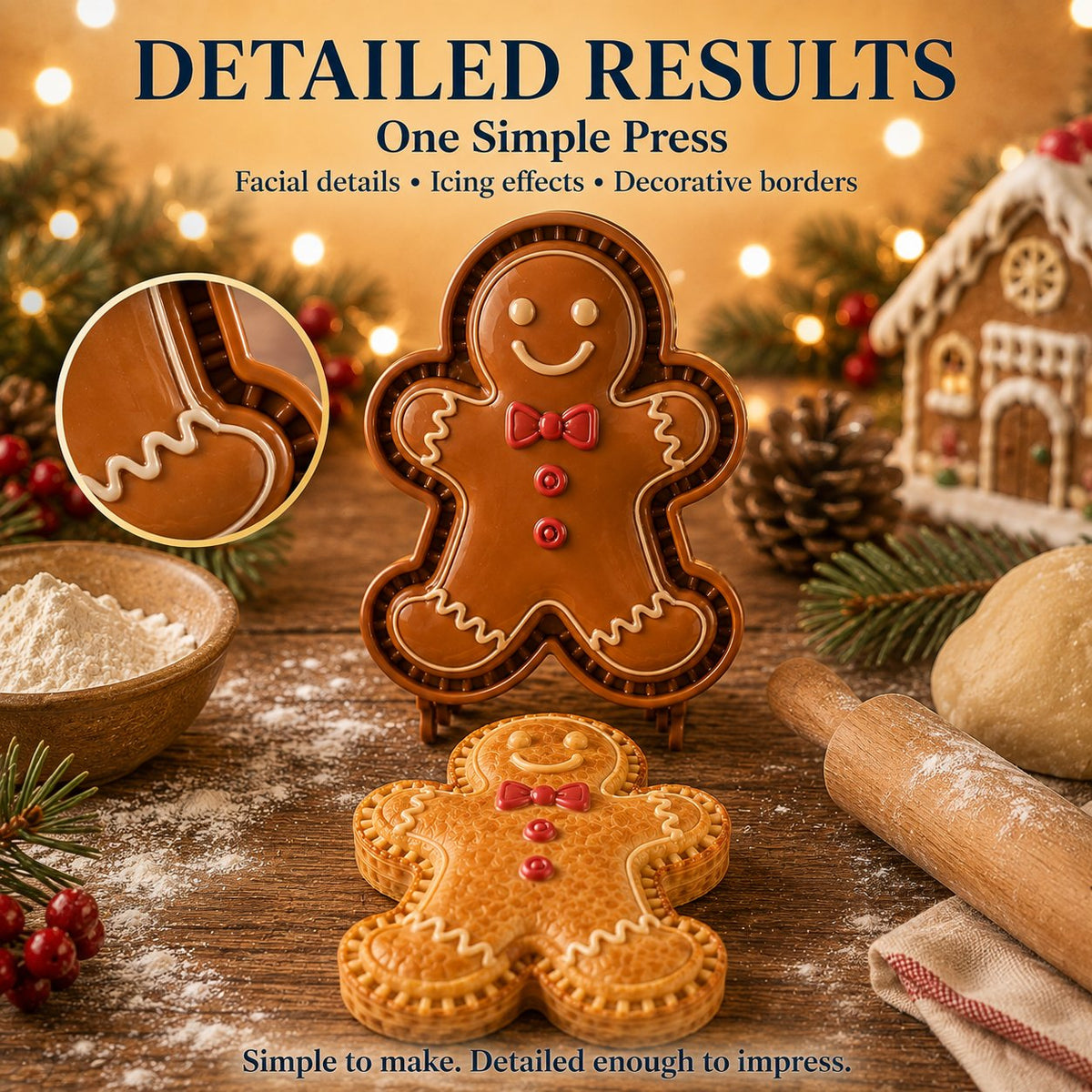 Christmas Mini Pie Molds — 9 Festive Designs - Approx. 2.36 × 2.36 inches (6 × 6 cm)