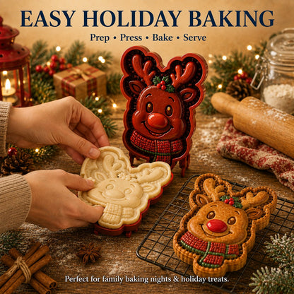 Christmas Mini Pie Molds — 9 Festive Designs - Approx. 2.36 × 2.36 inches (6 × 6 cm)