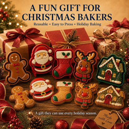 Christmas Mini Pie Molds — 9 Festive Designs - Approx. 2.36 × 2.36 inches (6 × 6 cm)